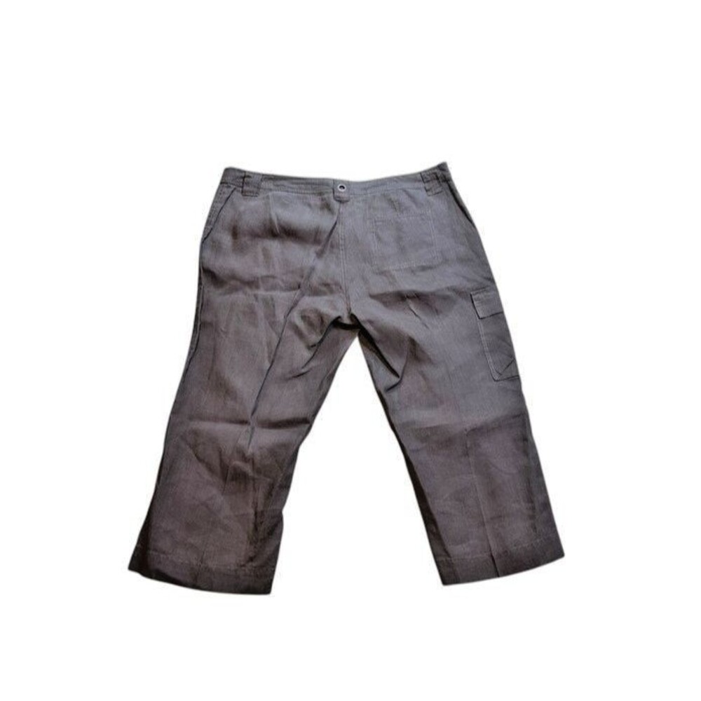 Eileen Fisher Capris Women’s Size Large Linen Cropped Pants Cargo Pocket Capris - Picture 4 of 8
